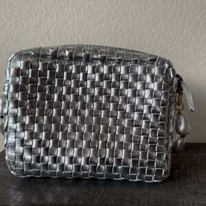 Brand New Clare V Woven Midi Sac (Silver)